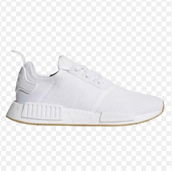 NWT adidas NMD_R1 All White Running Workout Shoes - Picture 1 of 6